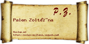 Palen Zoltána névjegykártya